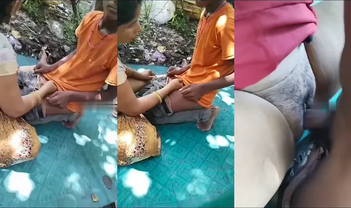 Panjabi Randi First Time Fucking with Virgin Teen Boy in Jungle