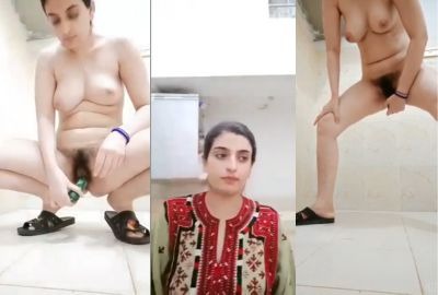 Pakistan hot babe masturbating with a cucumber